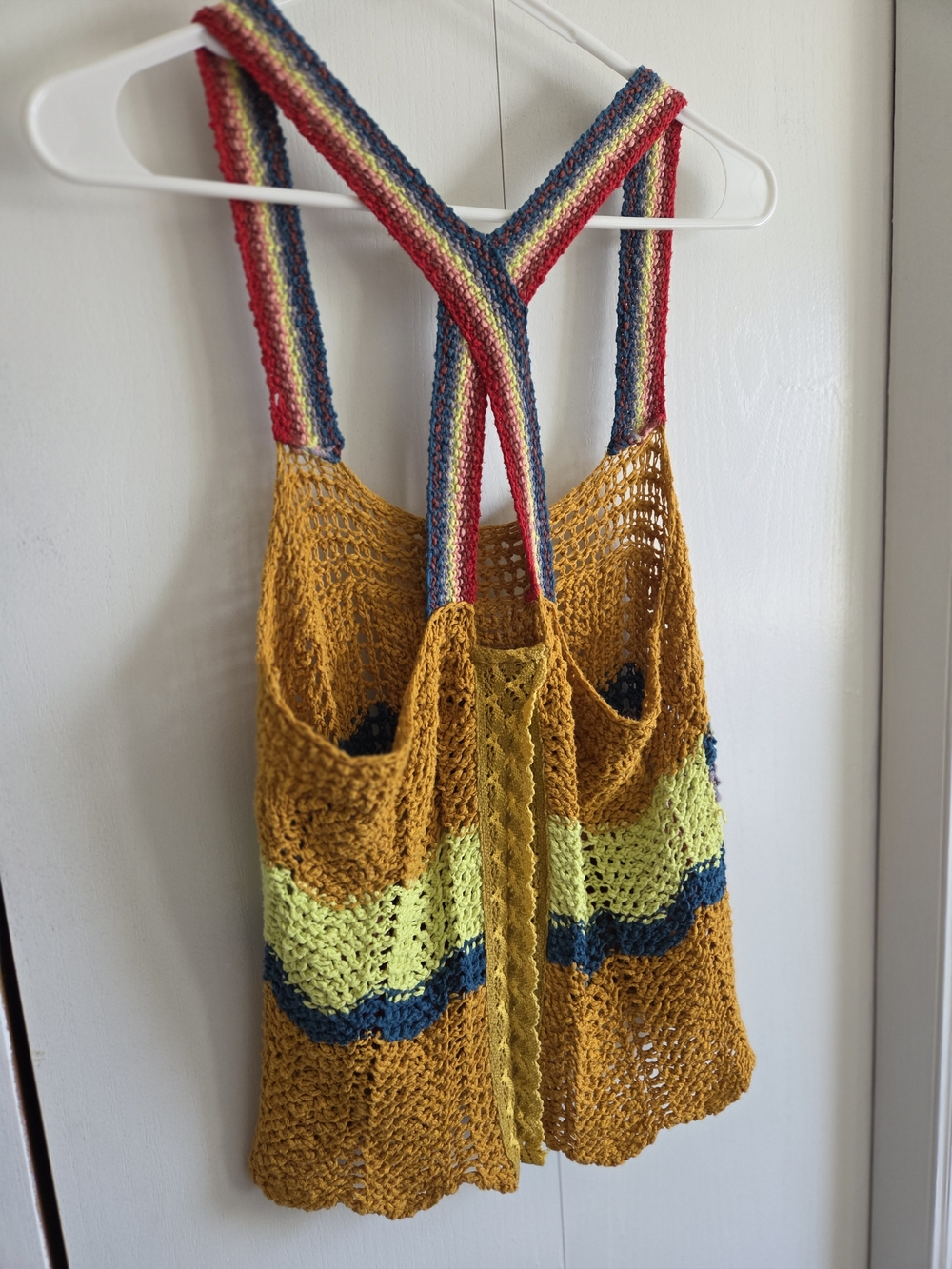 Free People Mustard Crochet Striped Tank Top - Multi - Picture 8 of 11